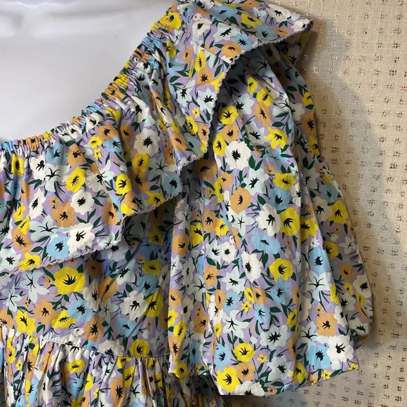 🆕 AGUA by Agua Bendita Flor La Lania Lila Multicolor Babydoll Dress Pastel - Picture 5 of 14